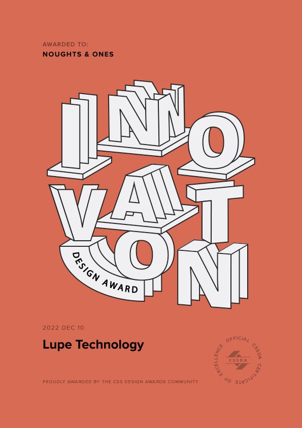 CSSDA - Innovation Award - Lupe Technology
