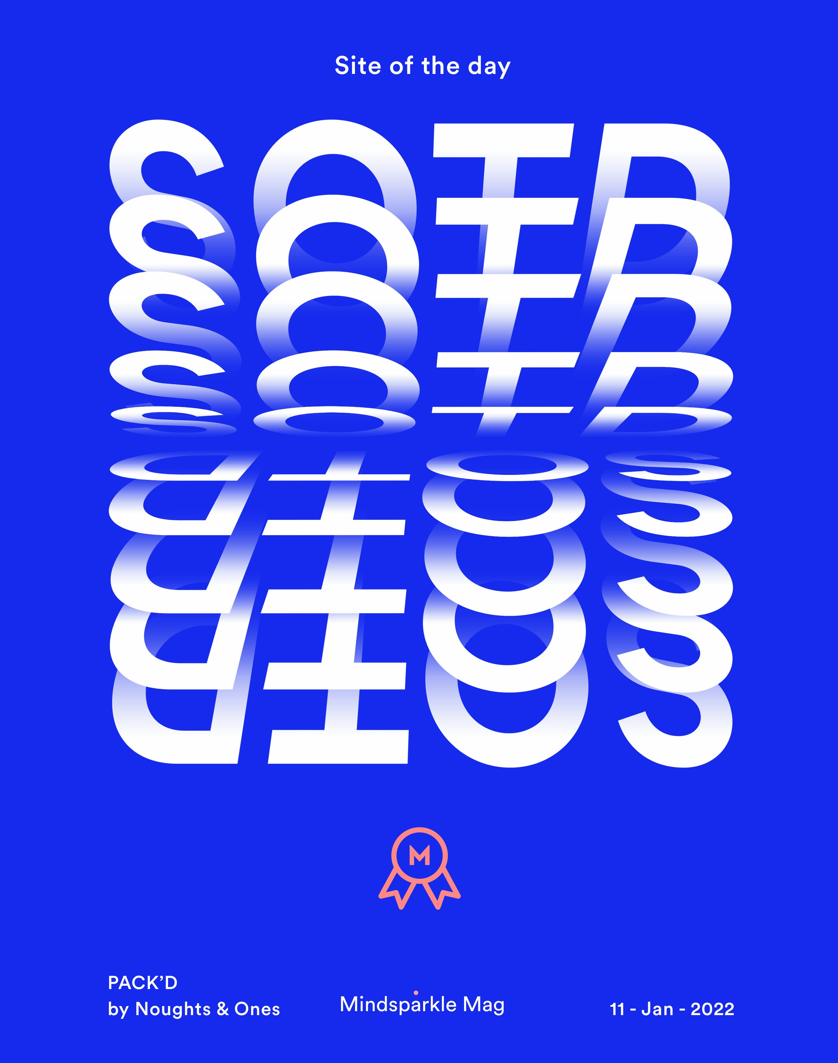 Mindsparkle Magazine Award - Site of the Day for Pack'd by Noughts & Ones