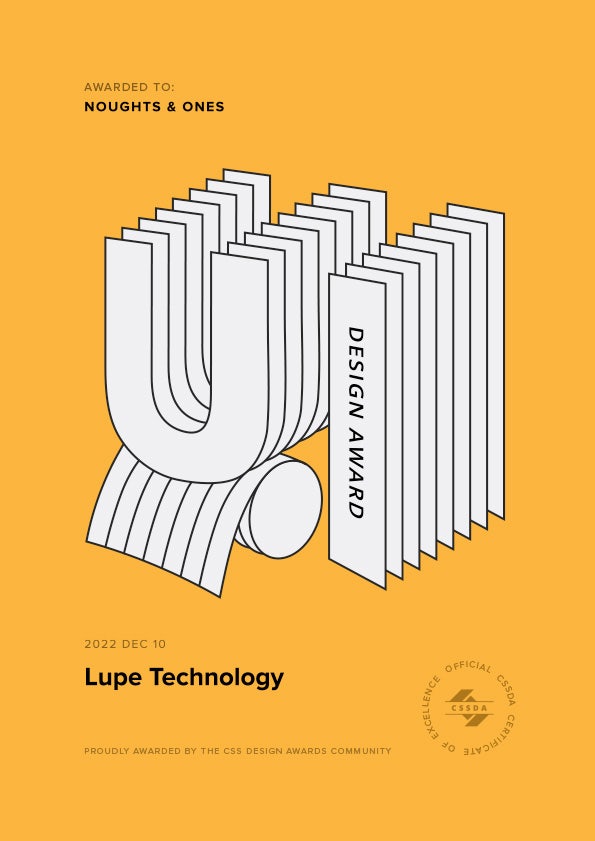 CSSDA - UI Design Award - Lupe Technology