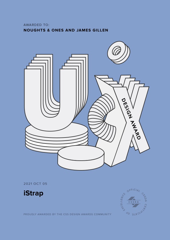 CSSDA UX Design Award for iStrap by Noughts & Ones