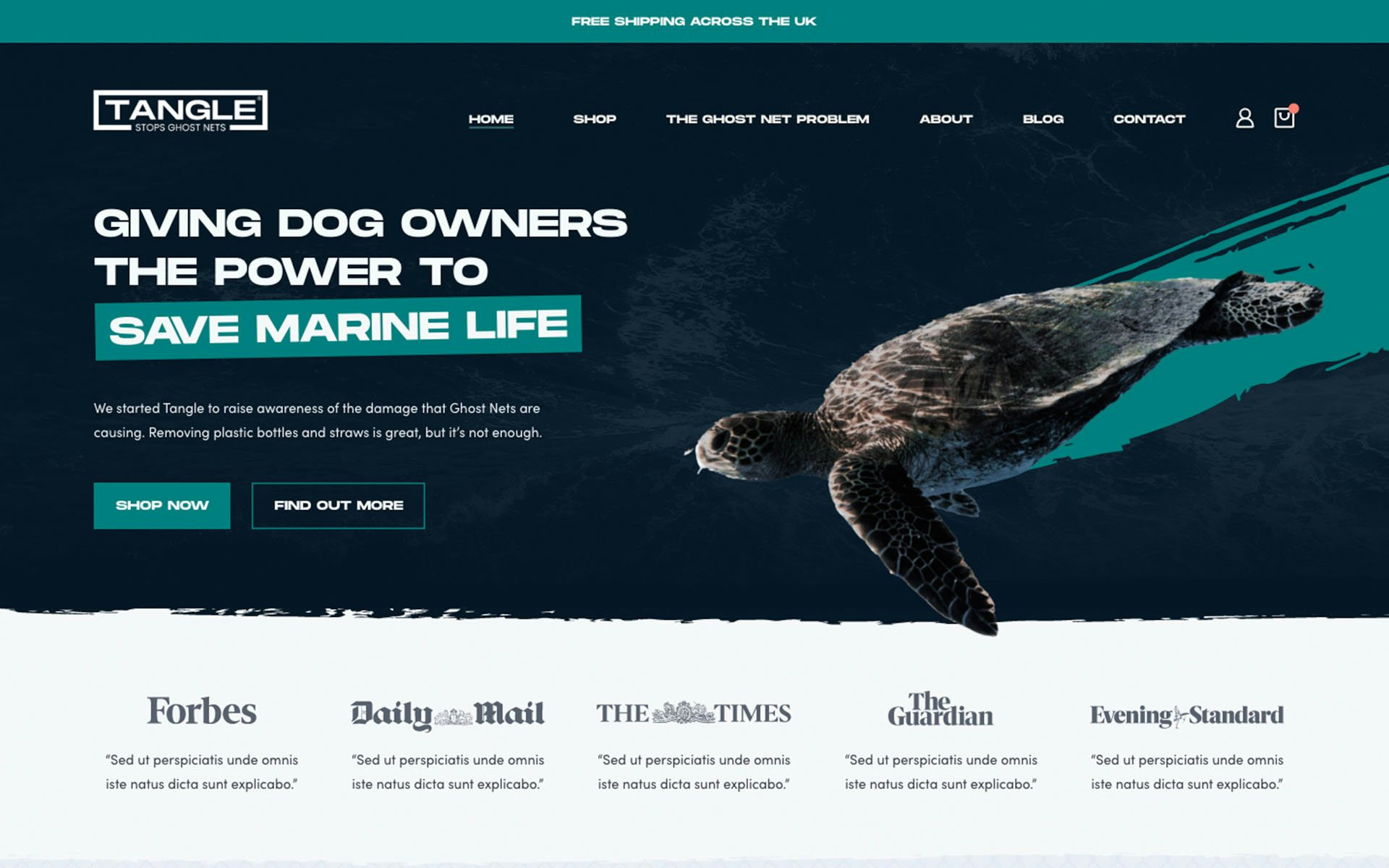 Tangle Mission Homepage Hero Section Desktop