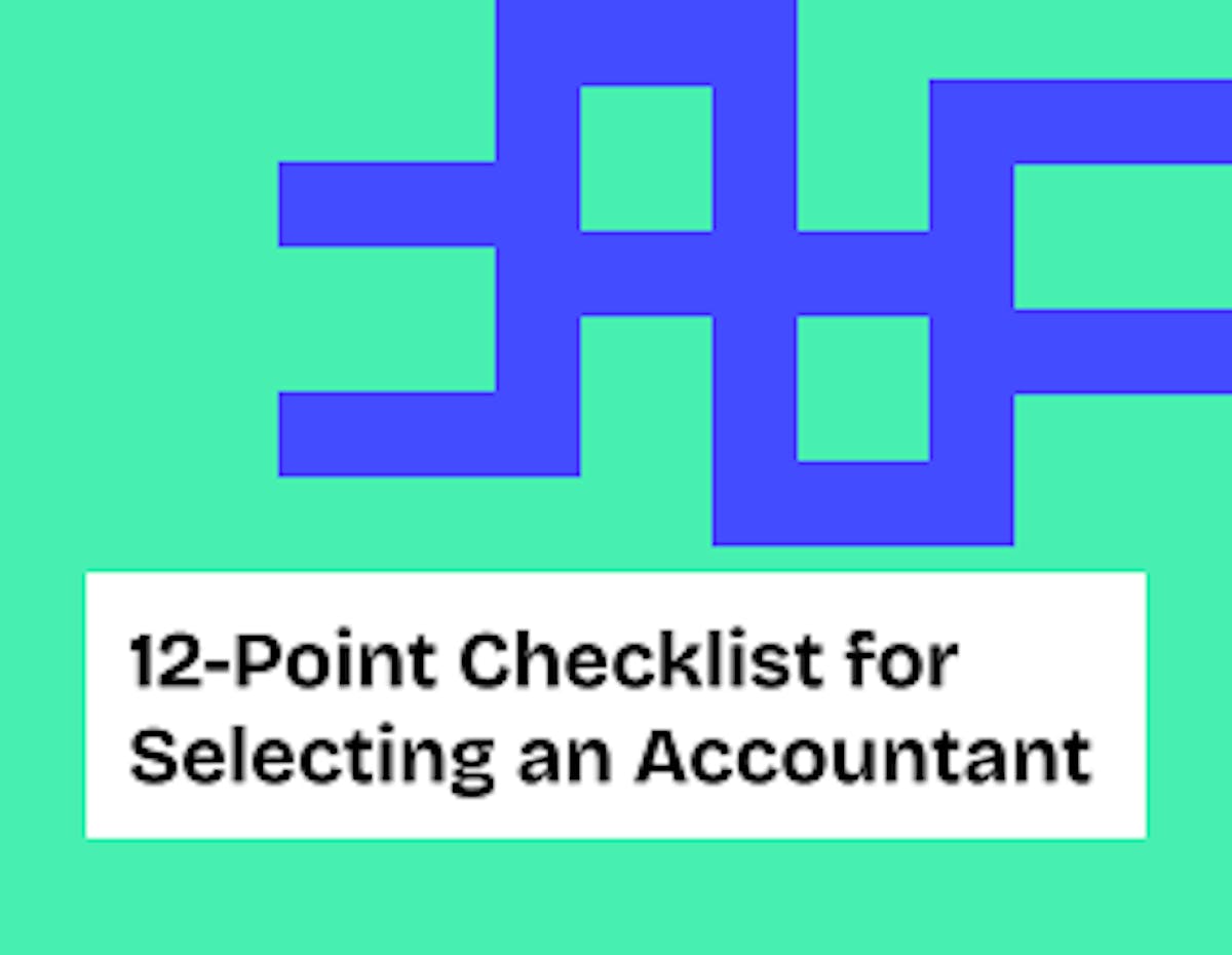 12-point checklist for selecting an accountant