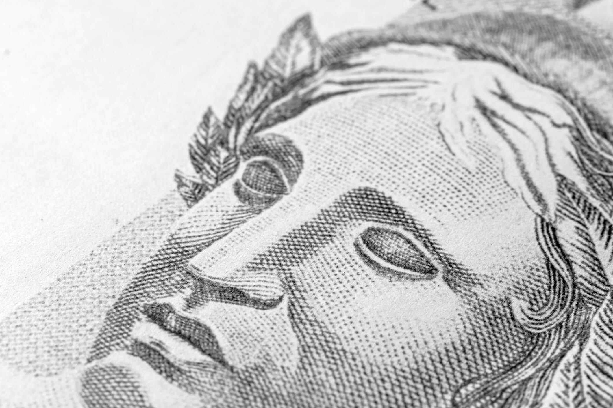 Close da moeda brasileira