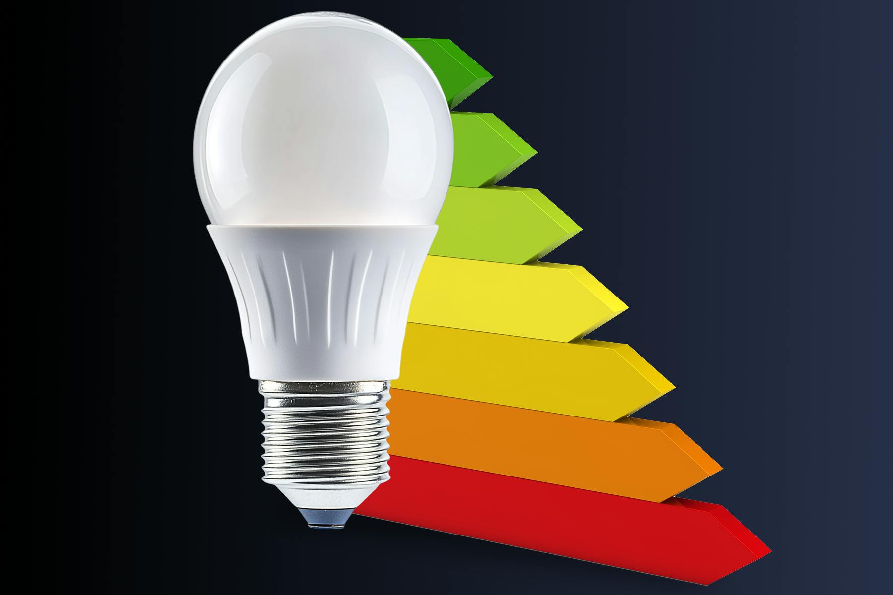 lâmpada com bandeiras que representam as bandeiras tarifárias de energia