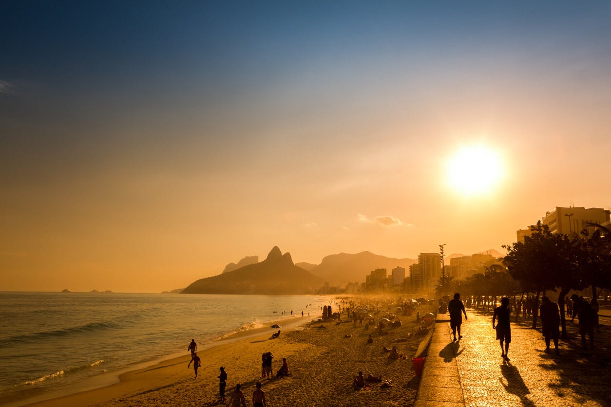 Imagem mostrando calor no Rio de Janeiro