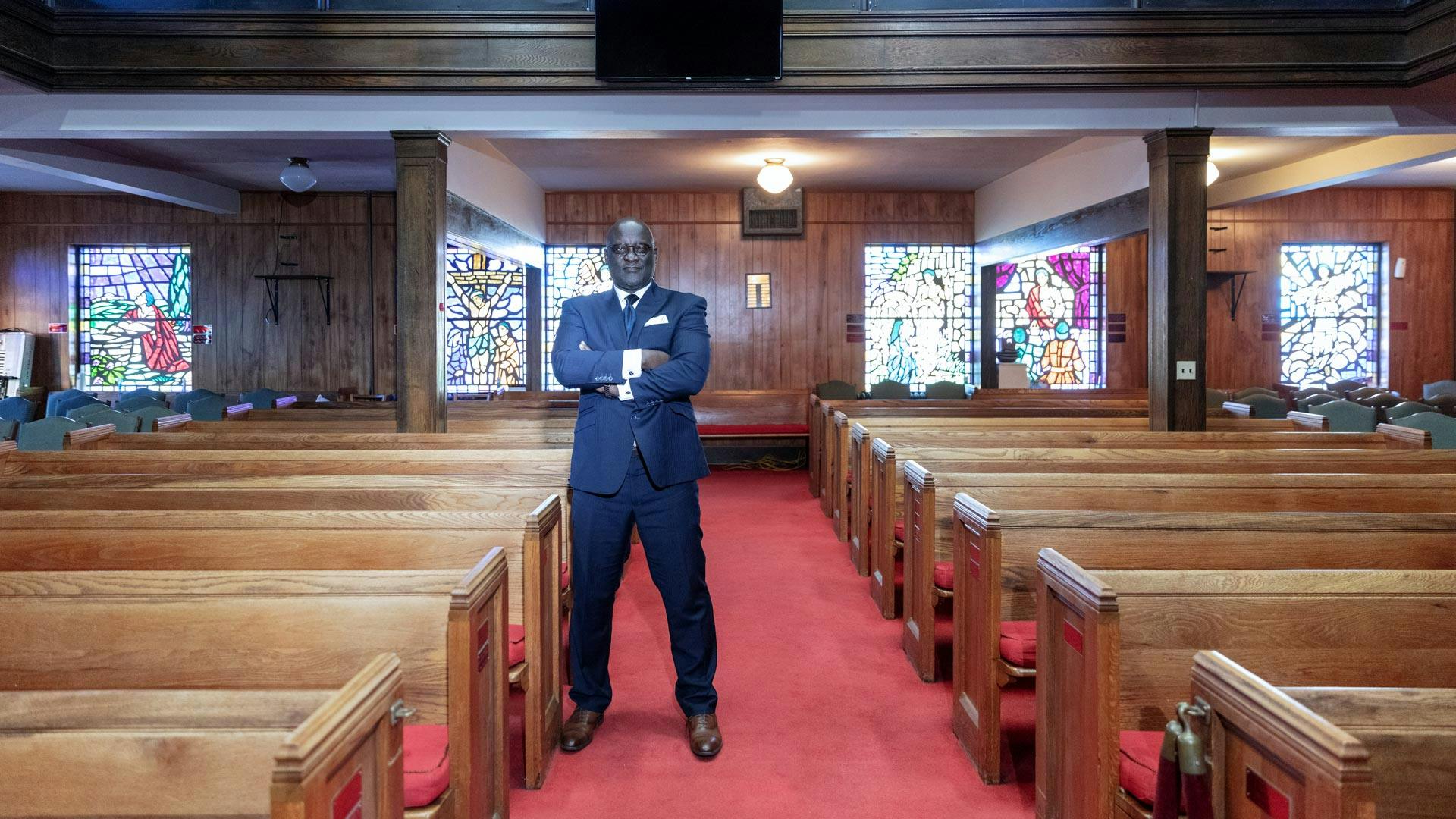 Pastor Terris King in der Liberty Grace Church in Baltimore.