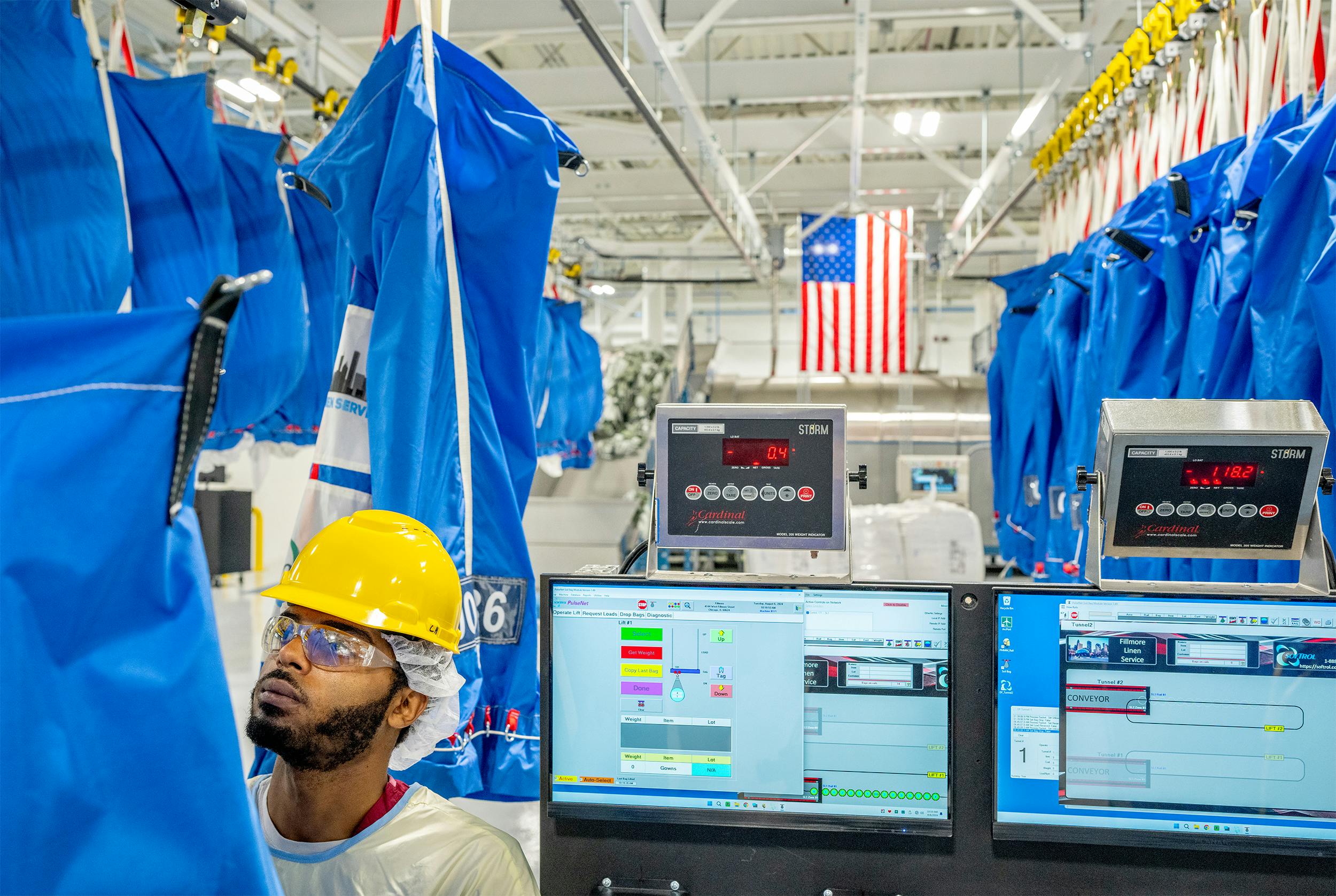 Fillmore Linen Service ist eine der modernsten Wäschereien der Stadt.