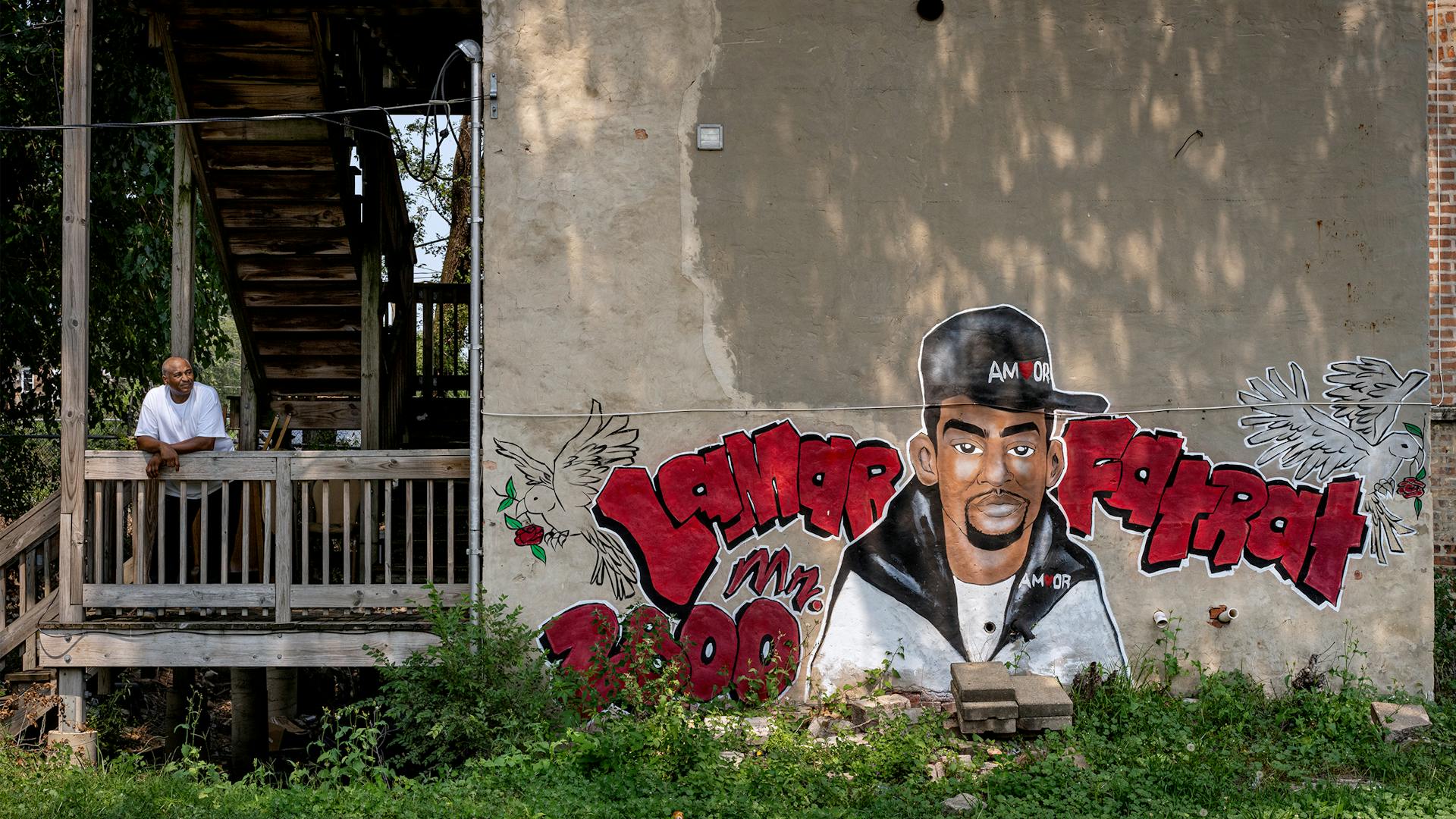 Ein Wandgemälde in der West Side von Chicago zeigt ein Schussopfer: Der Junge wurde im Alter von 19 Jahren getötet.