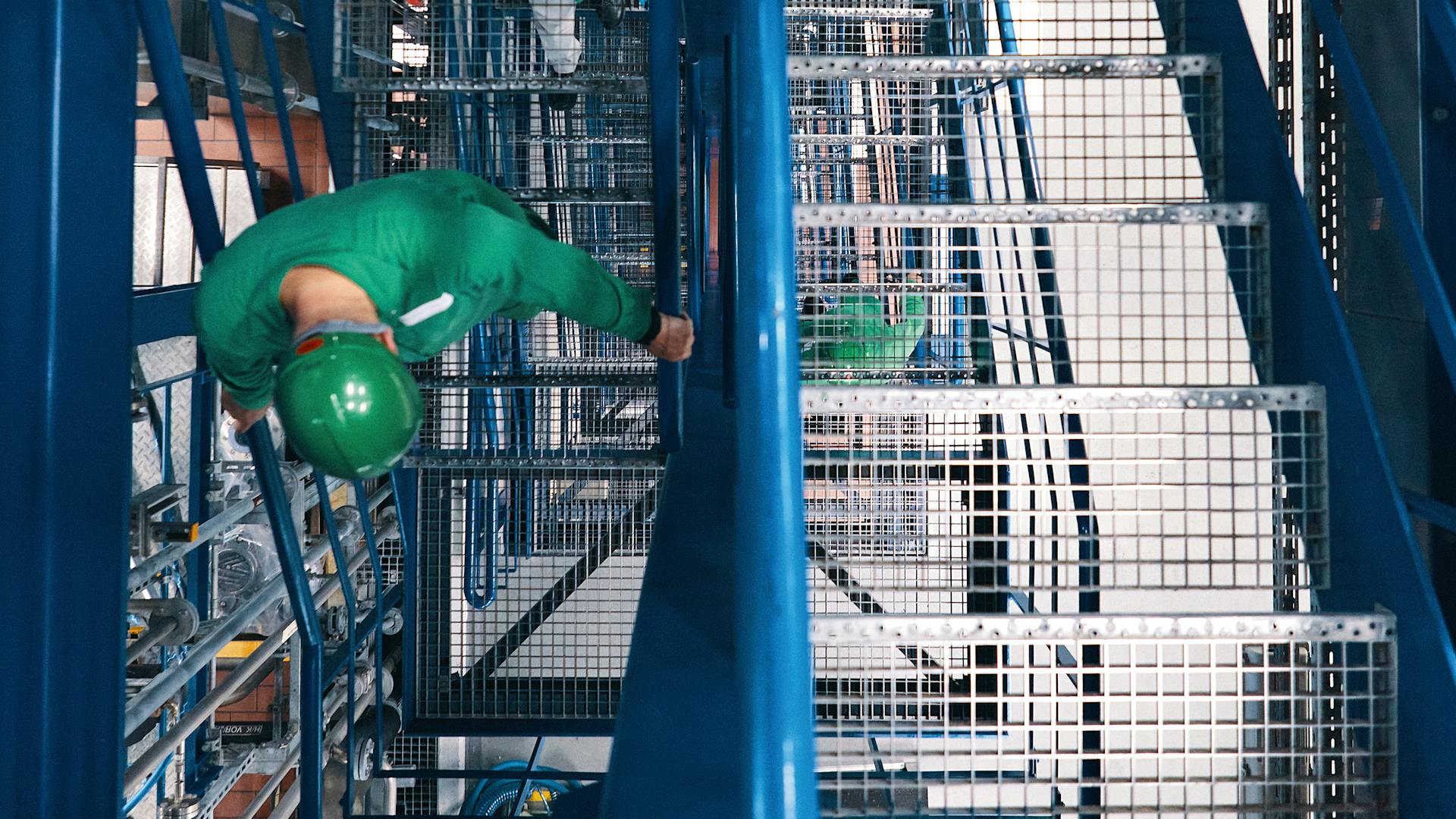 Topview of staircase at Schweizerhalle.