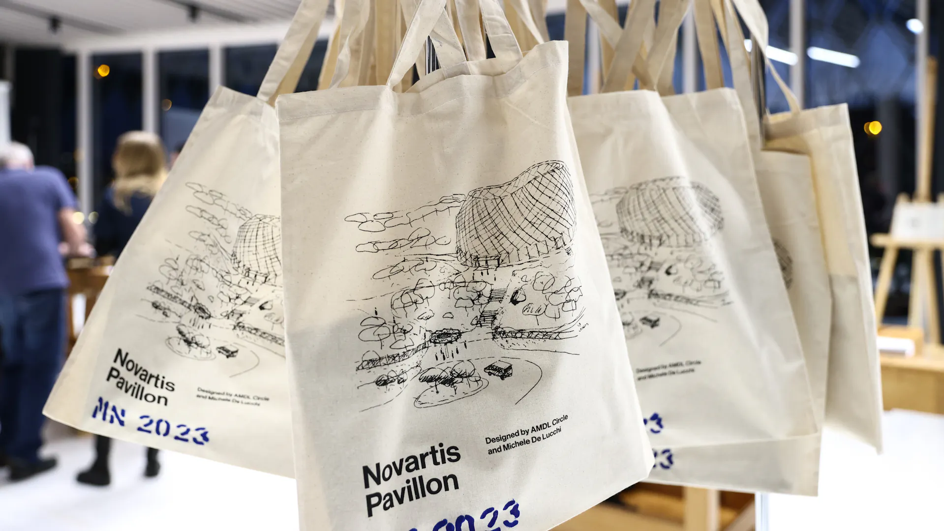 Bedruckte Jutetaschen.