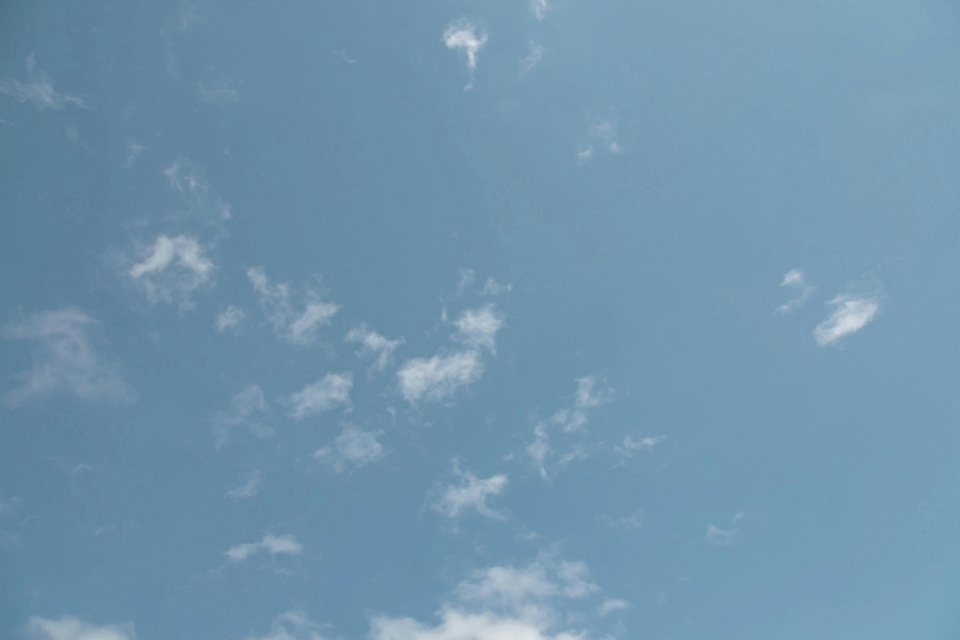Blue sky with clouds.