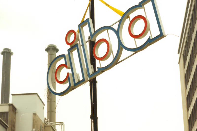 The ciba logo is being installed