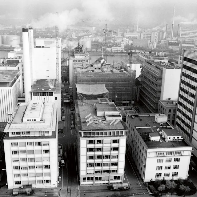 View of the St-Johann site in 1990.