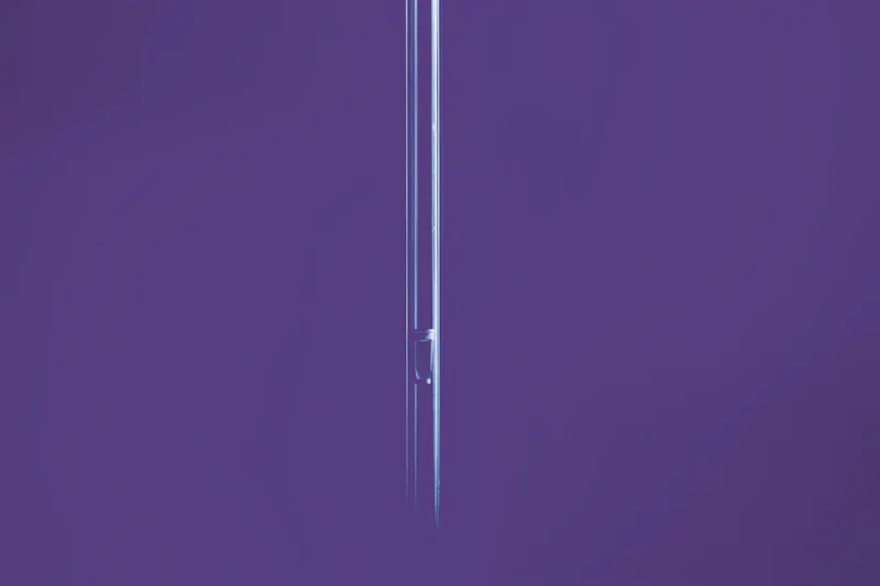 Close up of needle