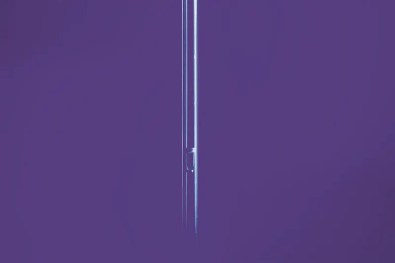 Close up of needle