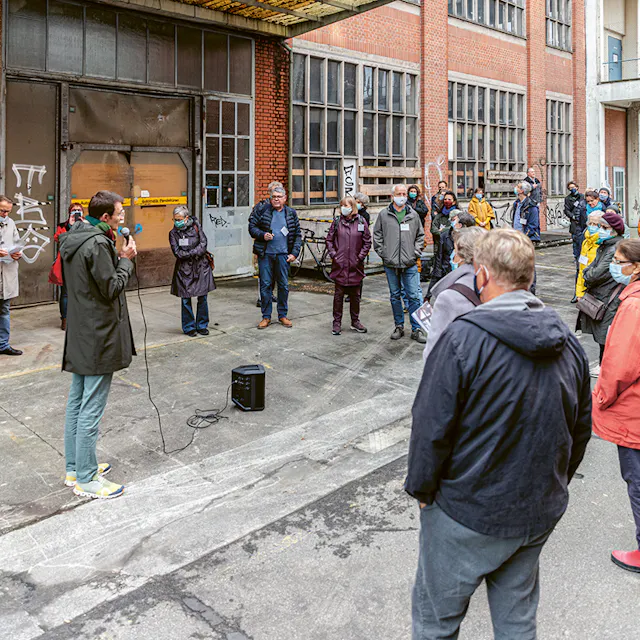 Guided tour of the Klybeck site, 2020.