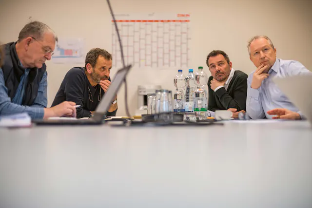 In the meetings for site managers (daily) and...