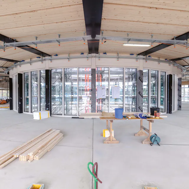 The exquisite terrazzo floor...