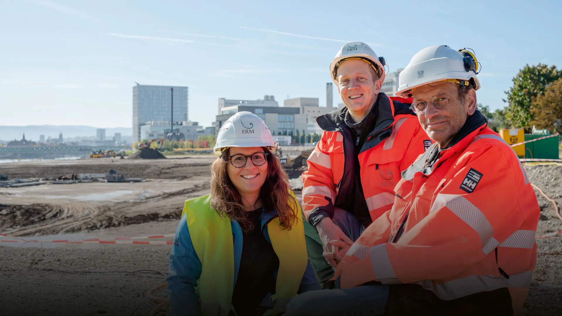 The ERM team from left to right: Hélène Bruzual-Alfonso (consultant/project manager), Stefan Brendel (junior project manager), Klemens Mueller (general contracting project manager).