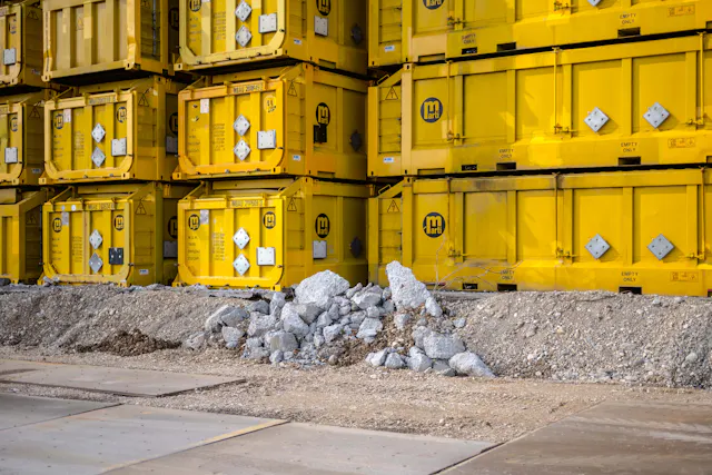 Containers with activated carbon filter.