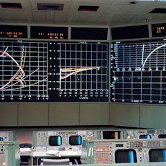 NASA control center with Eidophor projectors. (Source: NASA)