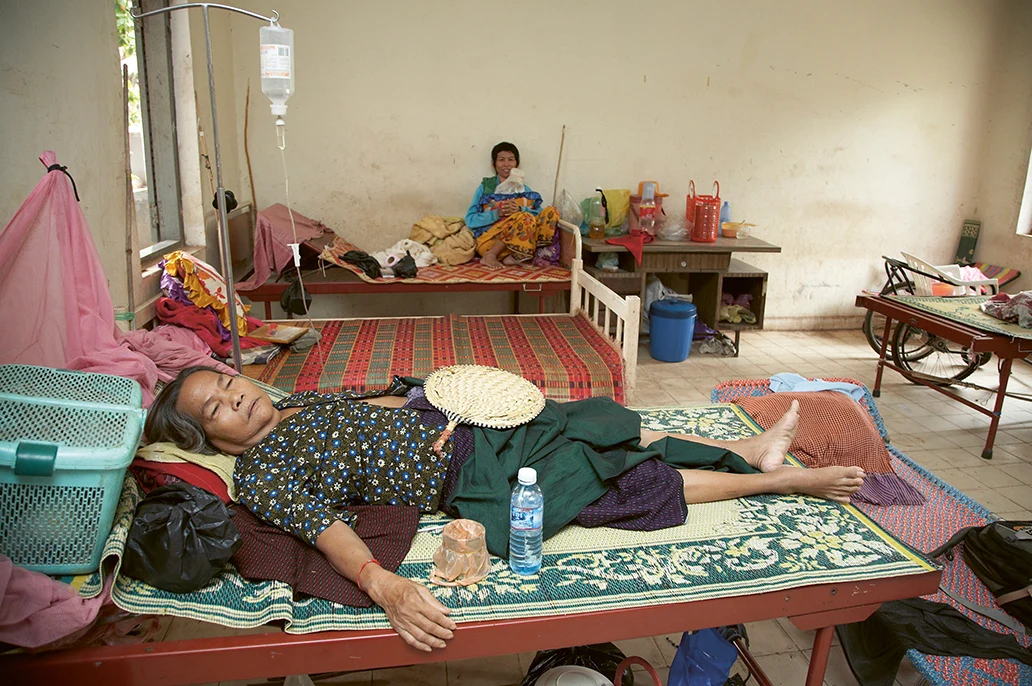 Patients in a local hospital in Cambodia.