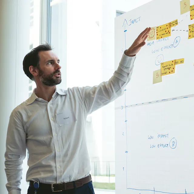 ...Robert McGregor during a workshop.