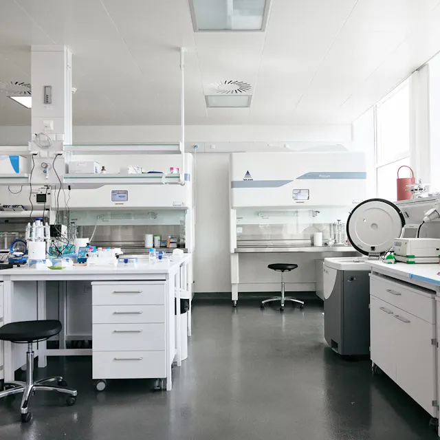 View of Thierry Schlama’s new lab on the Campus in Basel, where the team is re-engineering enzymes.
