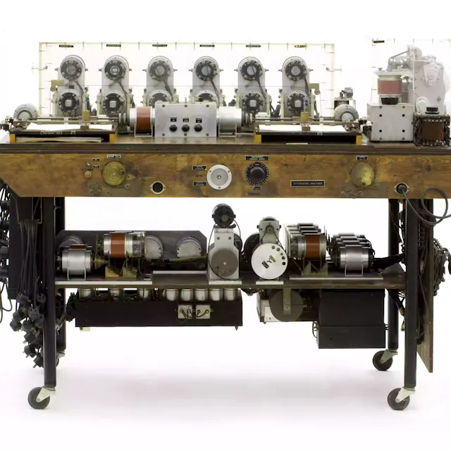 A small differential analyzer built by theoretical physicist Arnold Nordsieck.