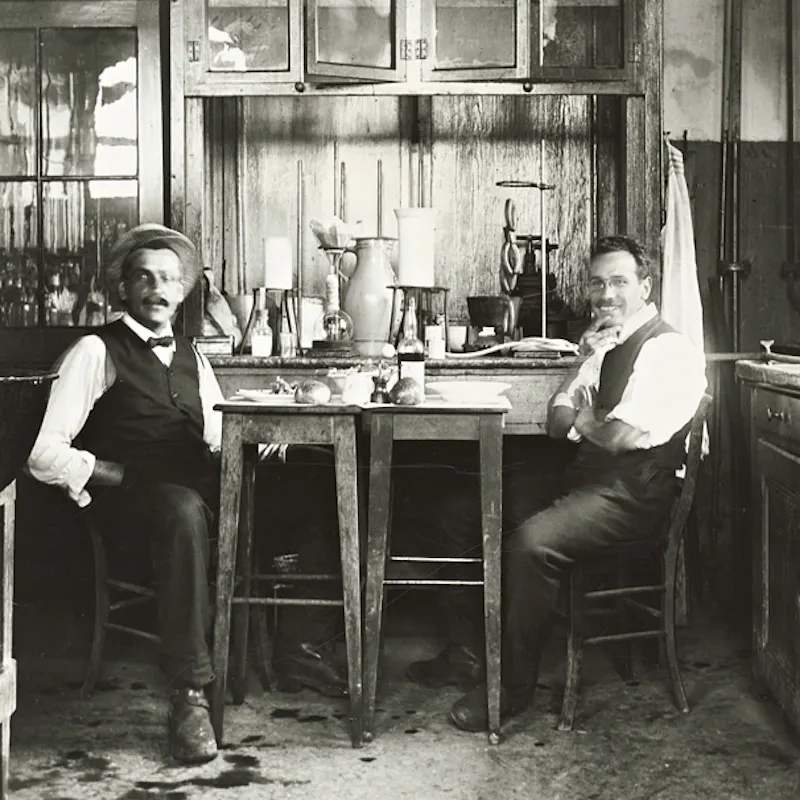 Health Safety and Environment managers might get a shock if someone snacked in a laboratory today as chemists Emil Walder and Oskar Knecht (right) did in the freshly minted Sandoz laboratories in 1910. That’s what high-tech was more than a century ago.