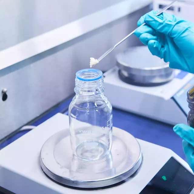 Water and soap are mixed to prepare the chemical process.