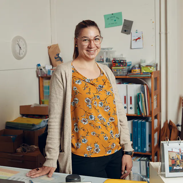 Tanja Brogli, teacher at the elementary school in Lampenberg in the canton of Baselland.