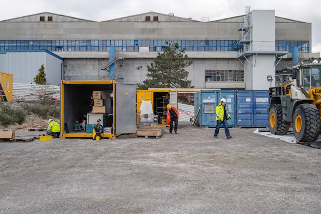 Material store and repair station.