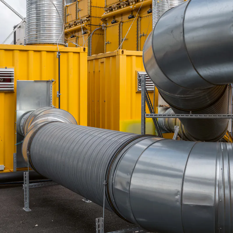 Exhaust air cleaning and monitoring system – fitted with a gas chromatograph – that alerts the 24-hour on-call service if the limits are exceeded.