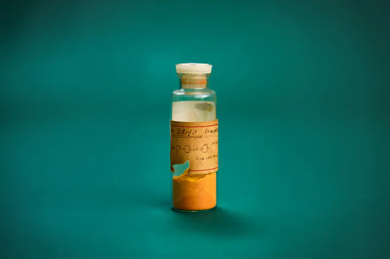 Orangefarbenes pigment.
