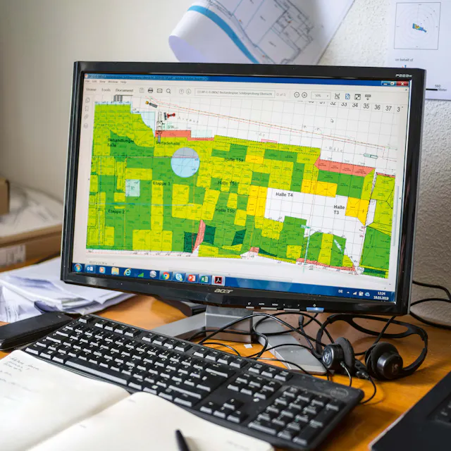 Overview of the current status of the project in the logistics center.