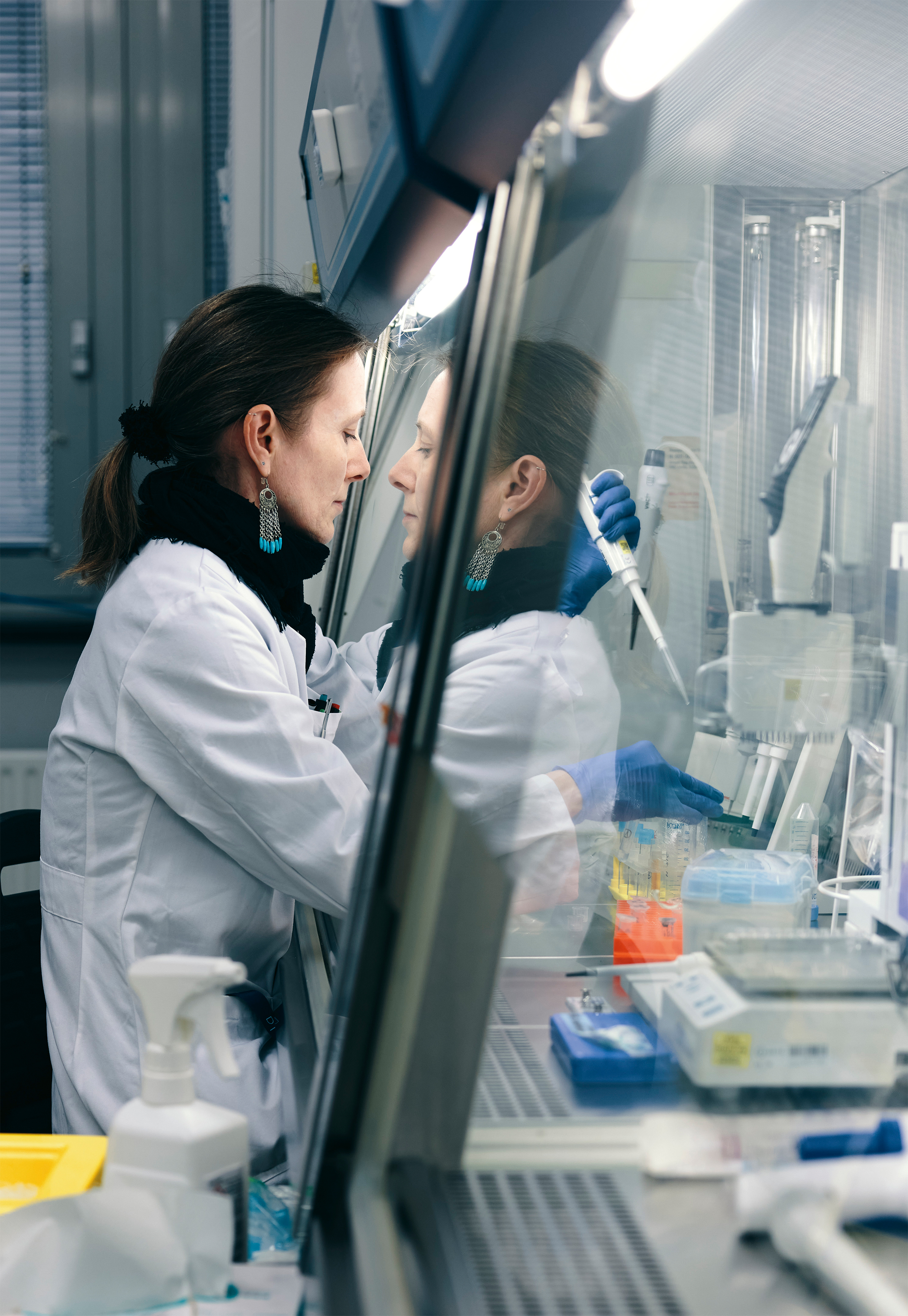 Wissenschaftlerin im Labor der Berliner Charité.