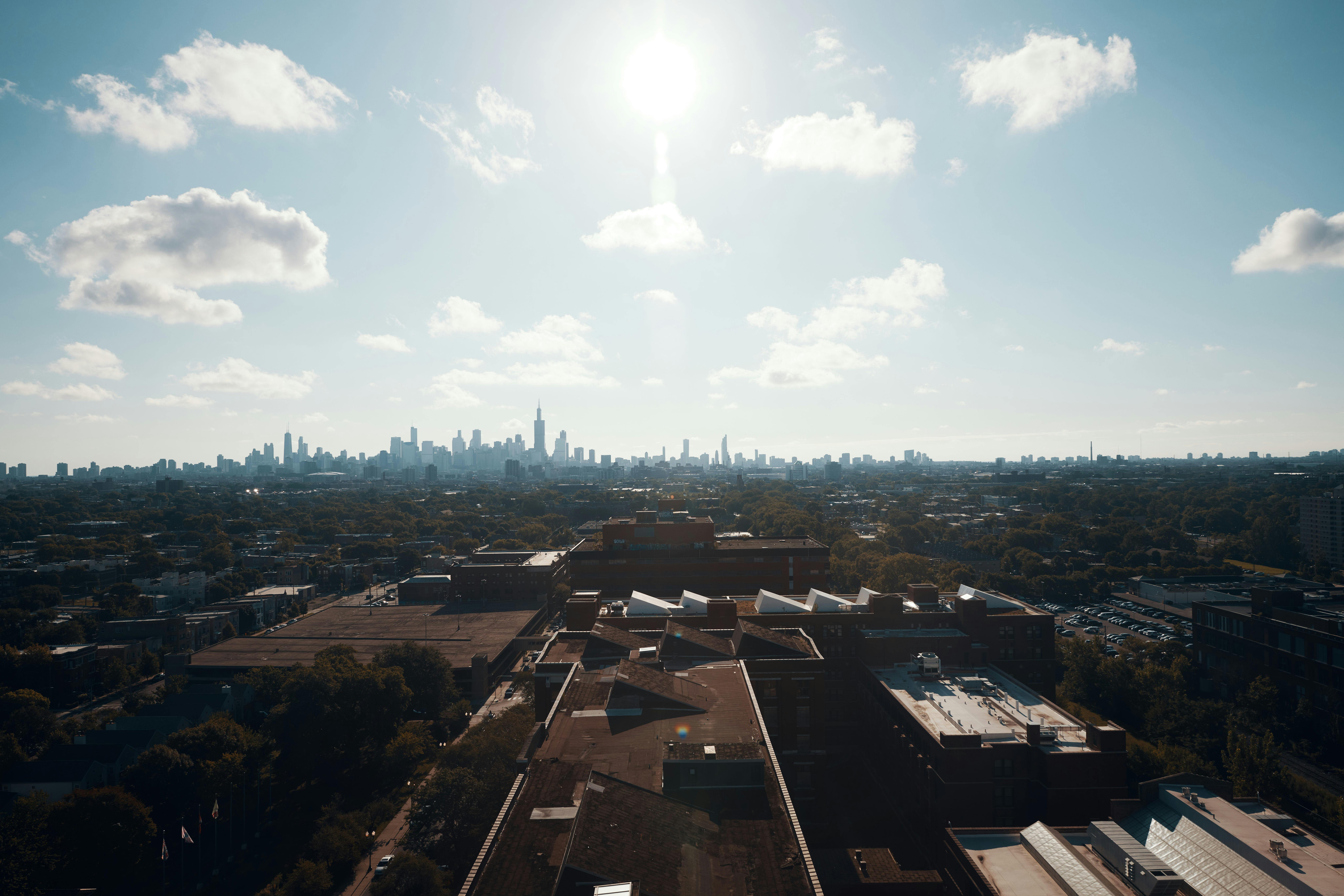 View from old Sears Tower on the Chicago skyline.