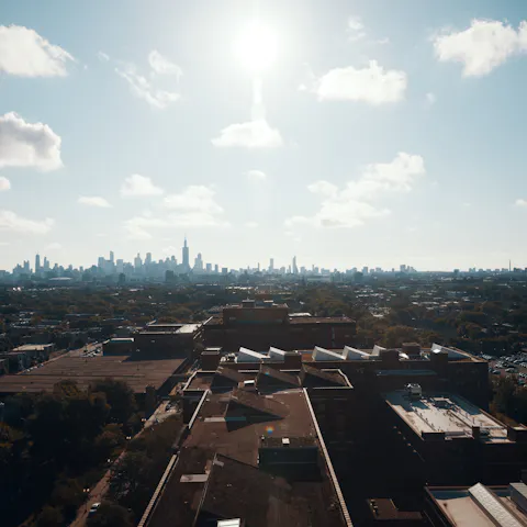 View from old Sears Tower on the Chicago skyline.