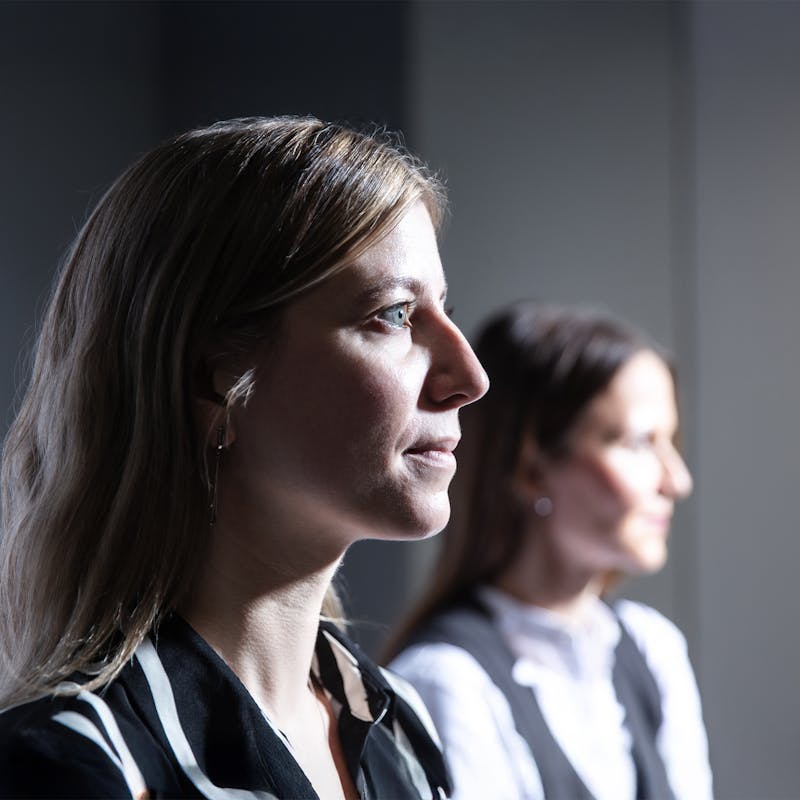 Portrait of Rachel Stewart and Maria Giovanna Vianello.