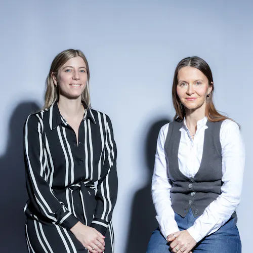 Portrait of Rachel Stewart and Maria Giovanna Vianello.