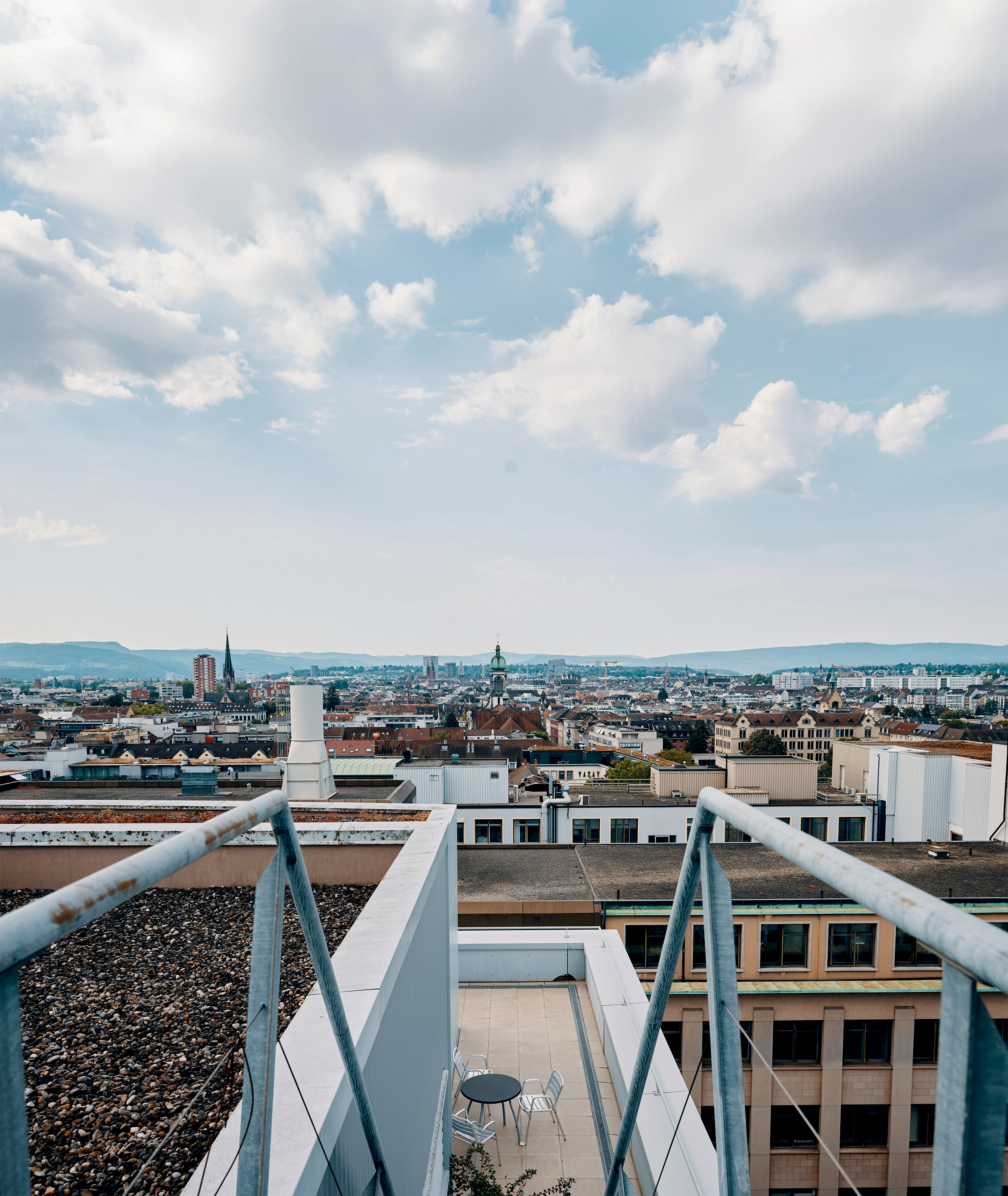View over Basel from the Institute of Molecular and Clinical Ophthalmology Basel (IOB)