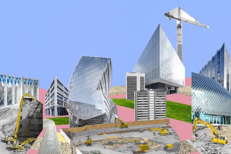 Illustration: Construction of the Novartis Campus.