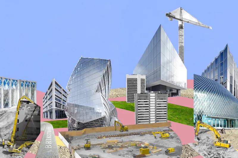 Illustration: Construction of the Novartis Campus.