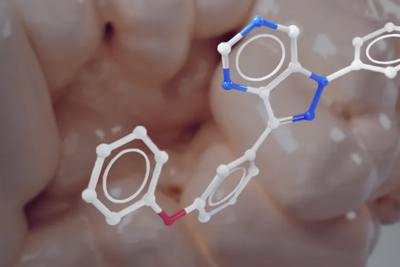 Illustration: molecule and protein