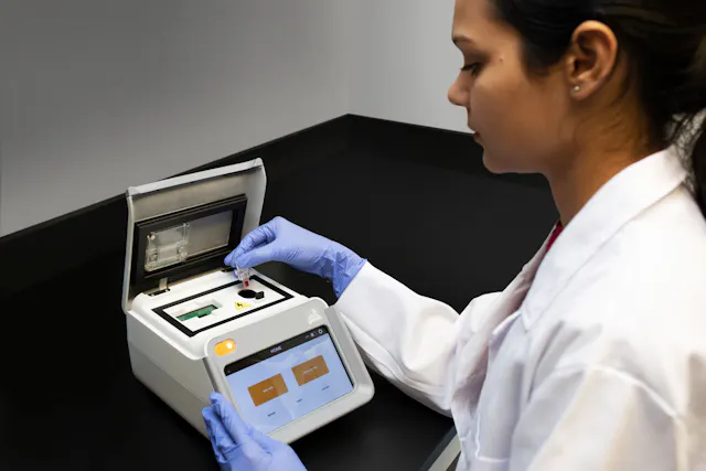 Diagnosing blood from patients potentially suffering from sickle cell disease or malaria