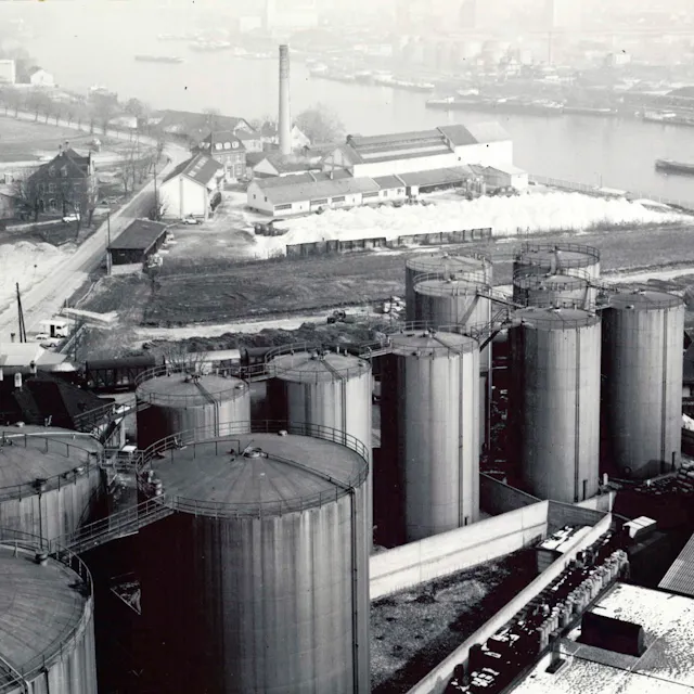 View of the Ugine Kuhlmann production site in Huningue.
