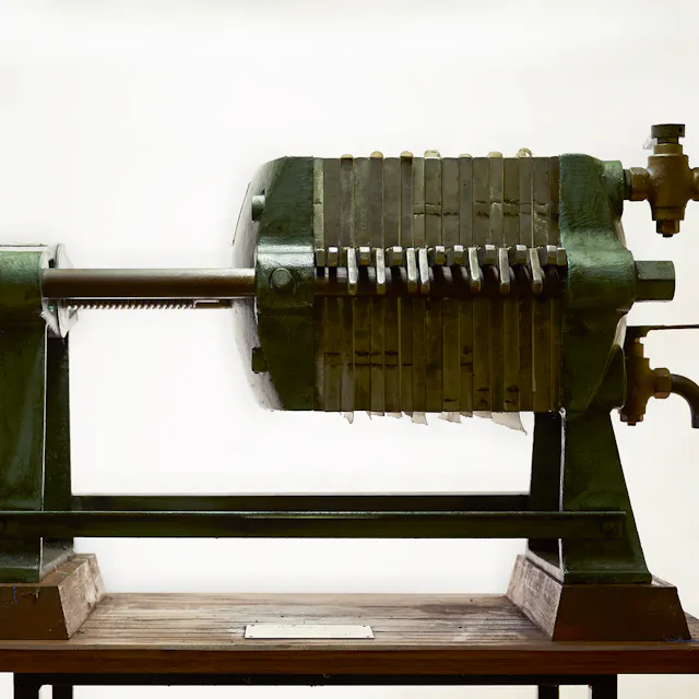Filter presses were used for the solid-liquid separation of substances.