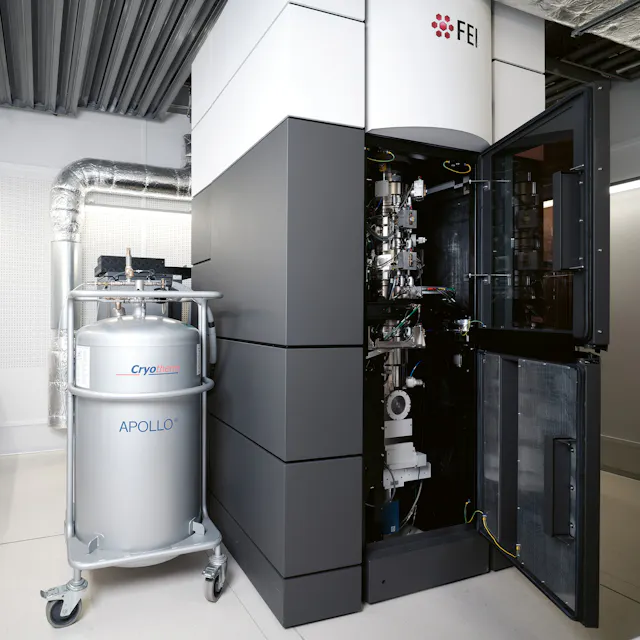 The cryo-electron microscope seems like an unwieldy telephone booth. But its ability to create sharp images of proteins is stunning.