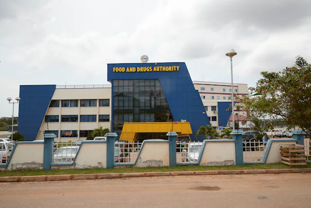 Photo of Headquarter of the Ghana Food and Drugs Authority (FDA) in Accra.